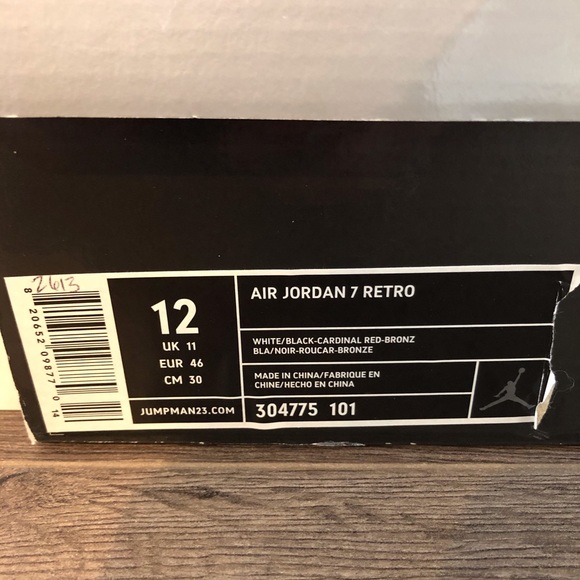 Air Jordan Retro 7 ‘Cardinal’ - Picture 11 of 14